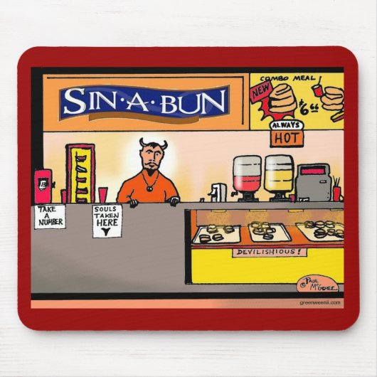 Tapis De Souris Mousepad "Sin-A-Bun" de Green Weenii (Devant)