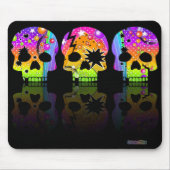 Tapis De Souris Mousepad - SKULLS POP ART (Devant)