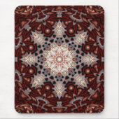 Tapis De Souris Mousepad, Snowflake aux champignons bio (Devant)