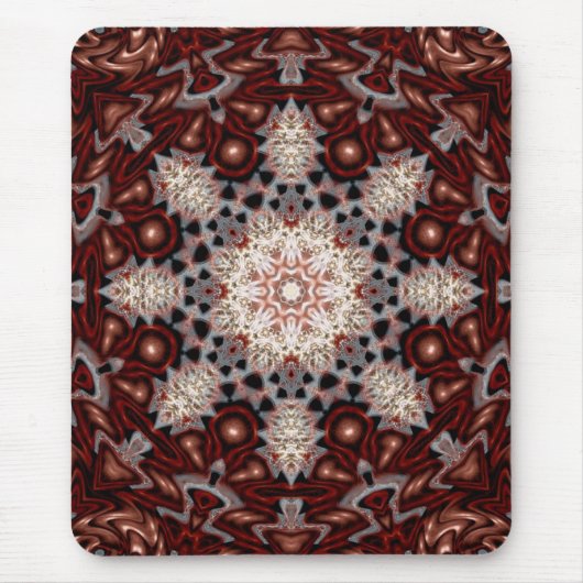 Tapis De Souris Mousepad, Snowflake aux champignons bio (Devant)