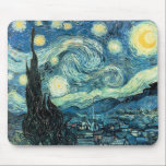 Tapis De Souris Mousepad "Starry Night" de Van Gogh<br><div class="desc">Cat-A-Copia a des pantoufles sur mesure pour la maison et le bureau! Décorez votre bureau avec votre image préférée de Cat-A-Copia.  Parcourez des dizaines de designs qui paraissent très bien et protégez votre souris (et votre bureau) des rayures.</div>