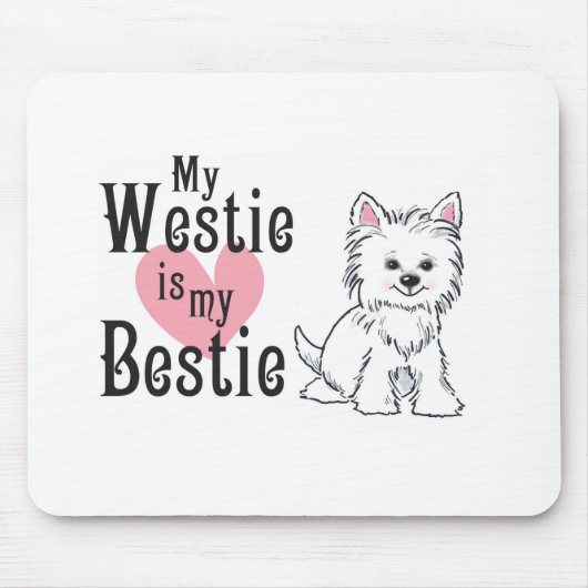 Tapis De Souris mousepad, terrier de West Highland (Devant)