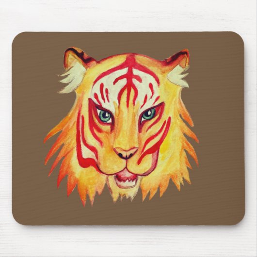Tapis De Souris Mousepad Tiger Dessin (Devant)