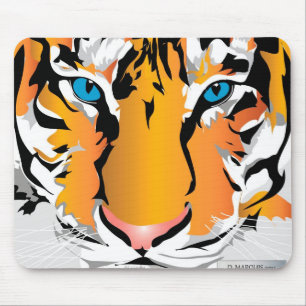 TAPIS DE SOURIS MOUSEPAD TIGER-ORANGE