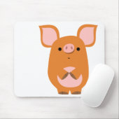 Tapis De Souris Mousepad timide de porc de bande dessinée (Avec souris)