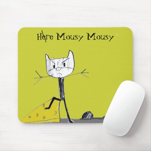 Tapis De Souris Mousepad timide ici timide (Avec souris)