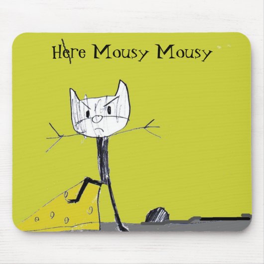 Tapis De Souris Mousepad timide ici timide (Devant)
