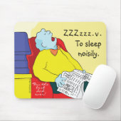 Tapis De Souris Mousepad "Toon/Papa-À-Dormir Bruyamment" (Avec souris)