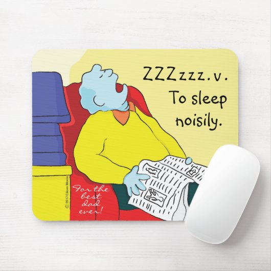 Tapis De Souris Mousepad "Toon/Papa-À-Dormir Bruyamment" (Avec souris)