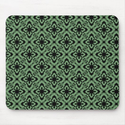 Tapis De Souris Mousepad tout simplement éblouissant, Damas, vert (Devant)
