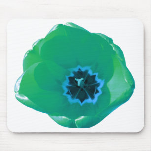 Tapis De Souris Mousepad Tulipe verte et bleue