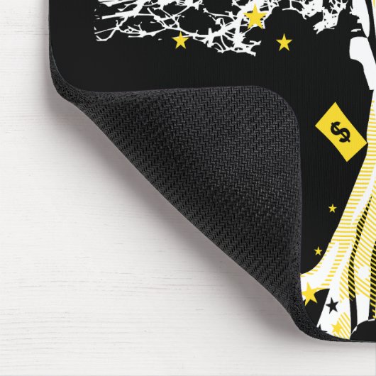 Tapis De Souris Mousepad – Urban Tree Owl & Wealth Surreal Pop-Art (Coin)