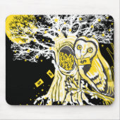 Tapis De Souris Mousepad – Urban Tree Owl & Wealth Surreal Pop-Art (Devant)