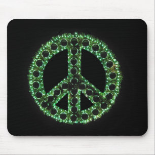 Tapis De Souris mousepad vert de signe de paix