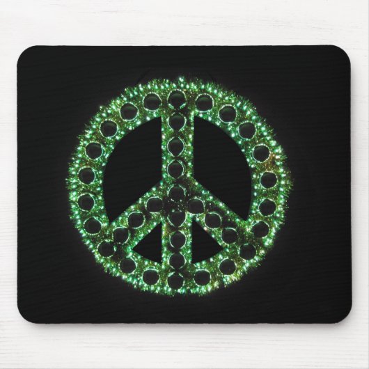 Tapis De Souris mousepad vert de signe de paix (Devant)