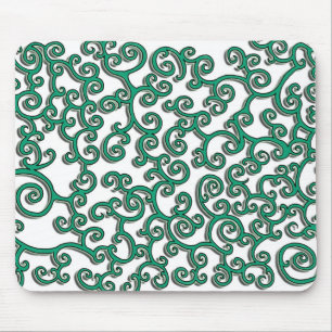 Tapis De Souris Mousepad vert de swirlie