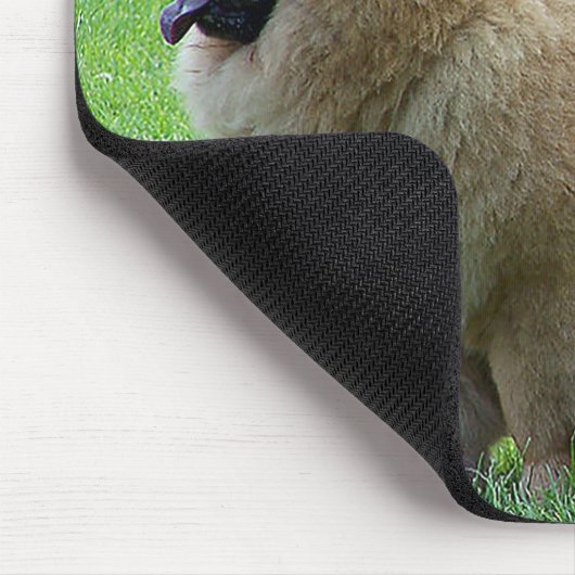 Tapis De Souris Mousepad vert d'herbe de Chien Chien Chow Chow (Coin)