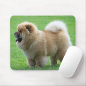 Tapis De Souris Mousepad vert d'herbe de Chien Chien Chow Chow (Avec souris)
