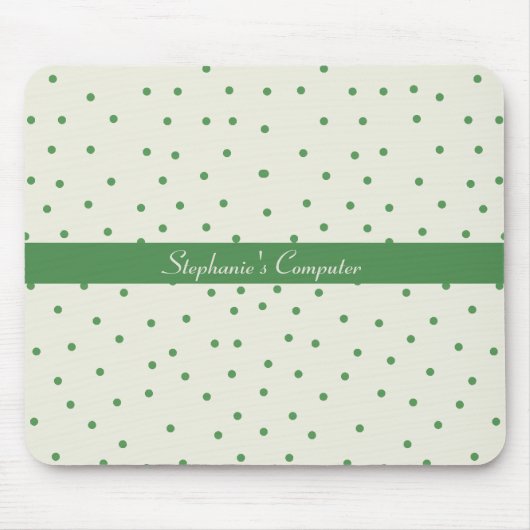 Tapis De Souris Mousepad vert et blanc (Devant)