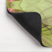 Tapis De Souris Mousepad vert et rose fractal (Coin)