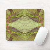 Tapis De Souris Mousepad vert et rose fractal (Avec souris)