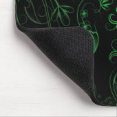 Tapis De Souris Mousepad vert floral (Coin)