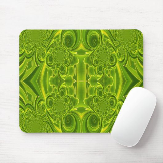 Tapis De Souris Mousepad vert vibrant texture (Avec souris)