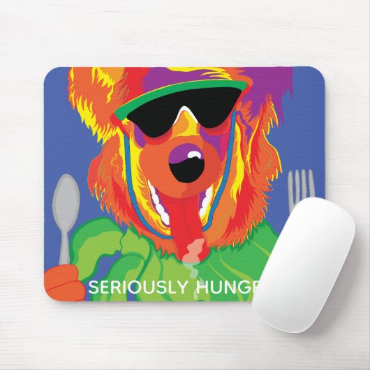 Tapis De Souris Mousepad "Vraiment faim !" (Avec souris)