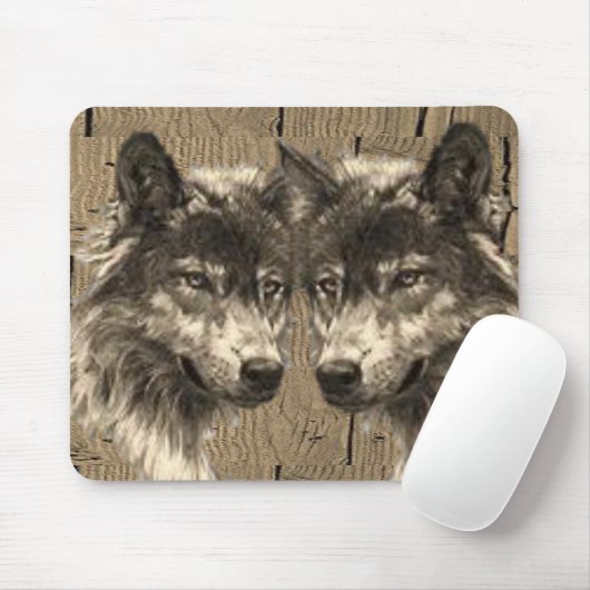 Tapis De Souris Mousepad Wolf (Avec souris)