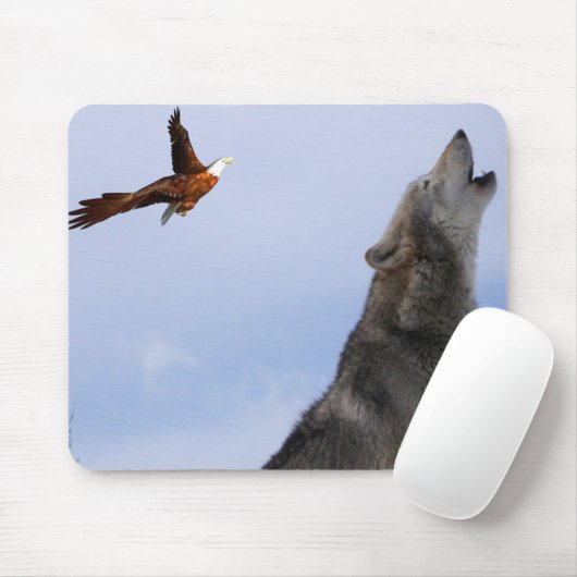 Tapis De Souris Mousepad Wolf (Avec souris)