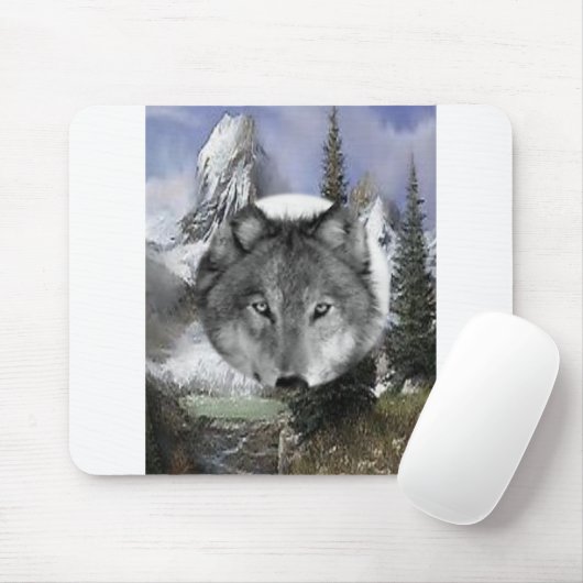Tapis De Souris Mousepad Wolf (Avec souris)