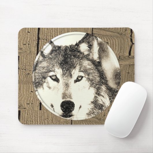 Tapis De Souris Mousepad Wolf (Avec souris)