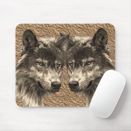 Tapis De Souris Mousepad Wolf (Avec souris)
