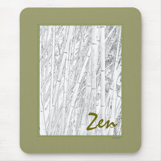 Tapis De Souris Mousepad 'Zen Bamboo' (Devant)