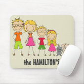 Tapis De Souris Mousepads Figure Stick Famille (Avec souris)