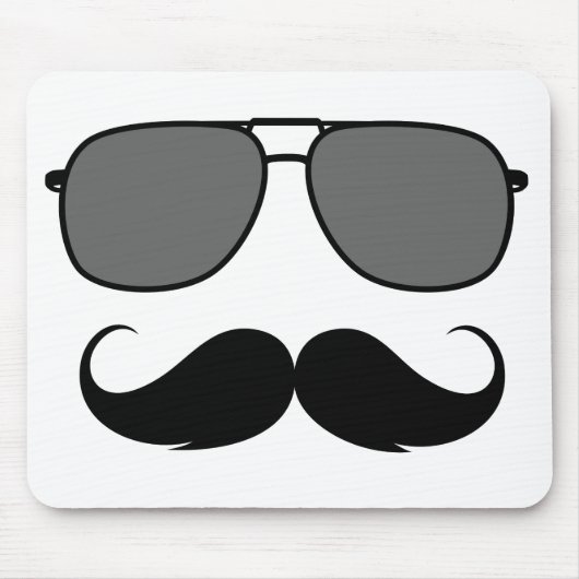 Tapis De Souris moustache et lunettes (Devant)