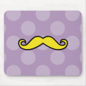 Tapis De Souris Moustache Jaune, Mustache Curl, Stache, Pois (Devant)