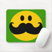 Tapis De Souris Moustache Yellow Happy Face (Avec souris)