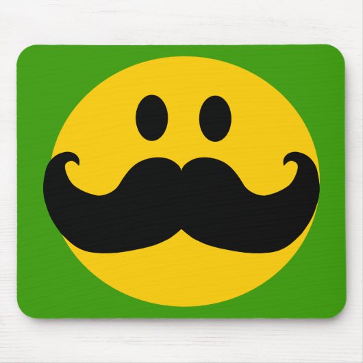 Tapis De Souris Moustache Yellow Happy Face (Devant)