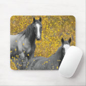Tapis De Souris Moutarde et chevaux (Avec souris)