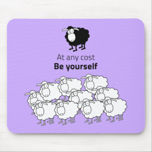 Tapis De Souris Mouton noir et blanc