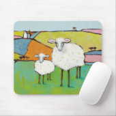Tapis De Souris Moutons dans le pré (Avec souris)