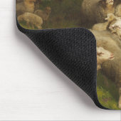 Tapis De Souris Moutons dans un pré (par August Friedrich Schenck) (Coin)