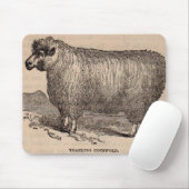 Tapis De Souris Moutons d'un an de Cotswold d'impression du 19ème (Avec souris)