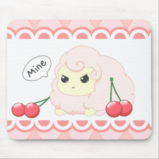 Tapis De Souris Moutons fiesty de rose mignon de kawaii avec des