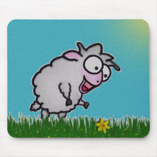 Tapis De Souris Moutons heureux Mousepad (Devant)