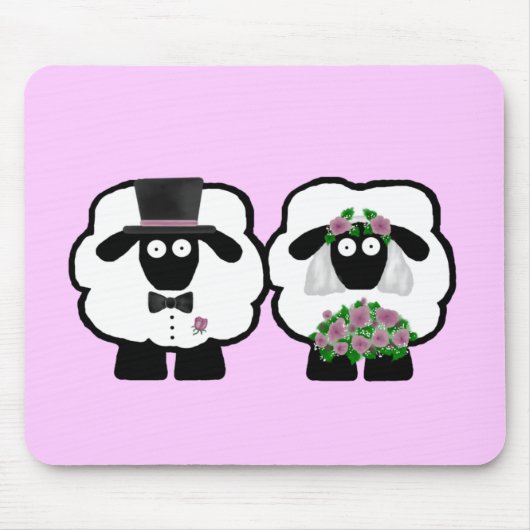 Tapis De Souris Moutons Mousepad de mariage (Devant)