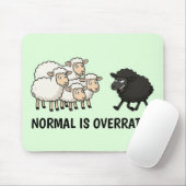Tapis De Souris Moutons noirs et blancs (Avec souris)