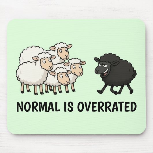 Tapis De Souris Moutons noirs et blancs (Devant)