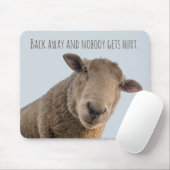Tapis De Souris Moutons partis d'attaque de dos drôle (Avec souris)
